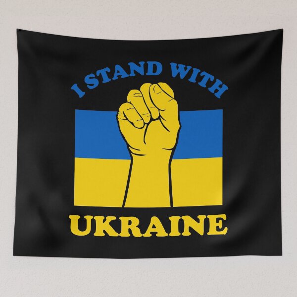 Item preview, I Stand with Ukraine with Flag designed and sold by NessiCreates.