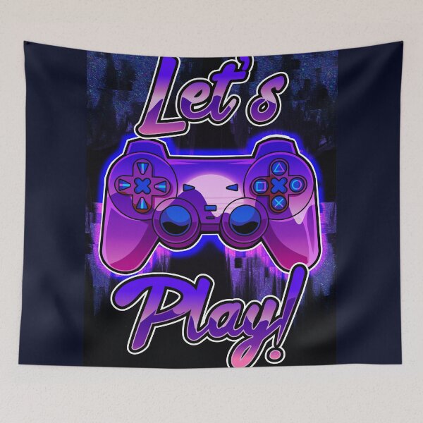 Item preview, let's play game Joystick gaming quotes Vaporwave 80s designed and sold by Ilhamqrov.