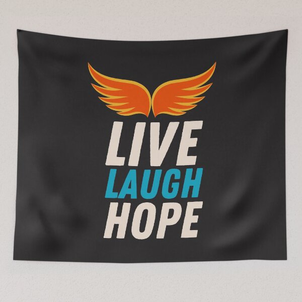 Item preview, Live Laugh Hope - Short Motivational Saying | Colorful Stylish Hope Typography designed and sold by Delandor.