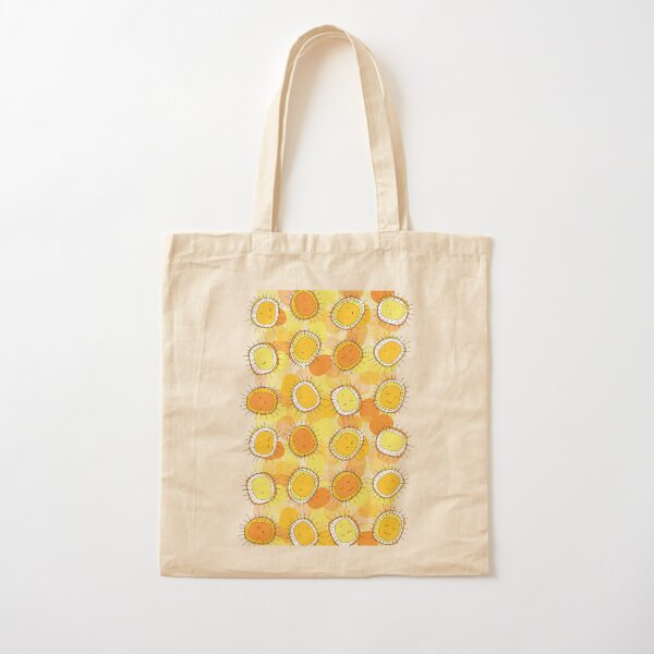 DesignerMim's Cute Summer Faces Pattern Cotton Tote Bag