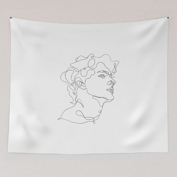 Item preview, monoline art man simple line art aesthetic designed and sold by Purplee7.
