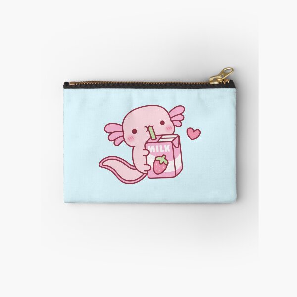 Artikelvorschau, Der süße rosa Axolotl liebt Erdbeermilch entworfen und verkauft von rustydoodle.