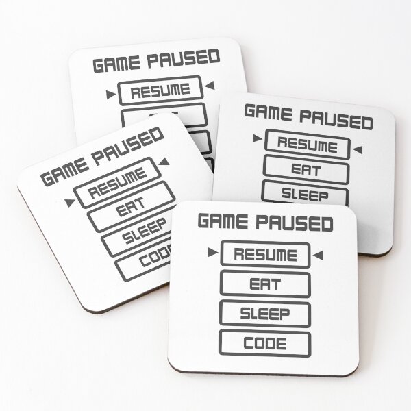 Item preview, eat sleep code game menu designed and sold by yinon-h.