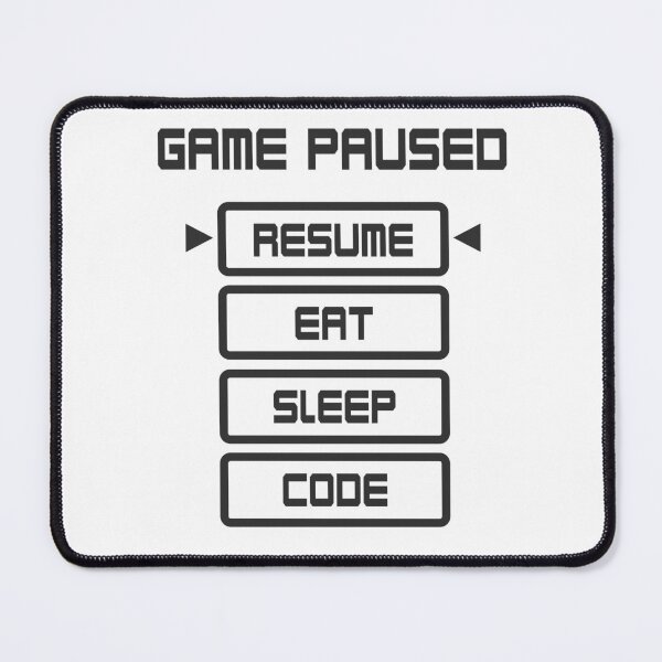 Item preview, eat sleep code game menu designed and sold by yinon-h.