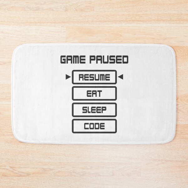 Item preview, eat sleep code game menu designed and sold by yinon-h.
