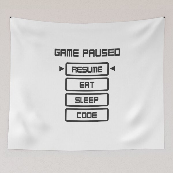Item preview, eat sleep code game menu designed and sold by yinon-h.