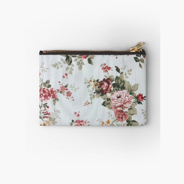 Item preview, Vintage romantic flower pattern on fabric background designed and sold by NicoletaDesigns.
