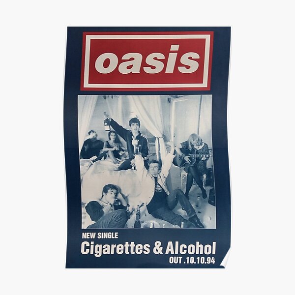 Rare 1994 Cigarettes et alcool Poster Poster