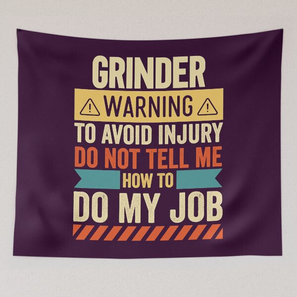 Item preview, Grinder Warning  designed and sold by YuiMitati.