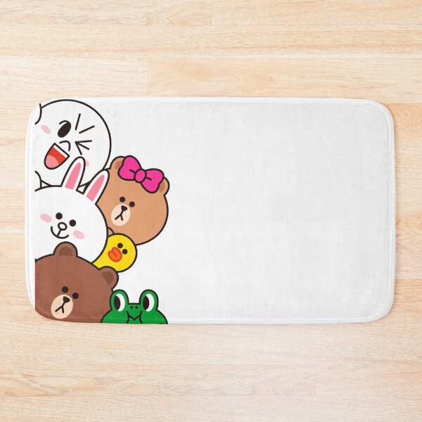 Brown Bear with Friends Bath Mat