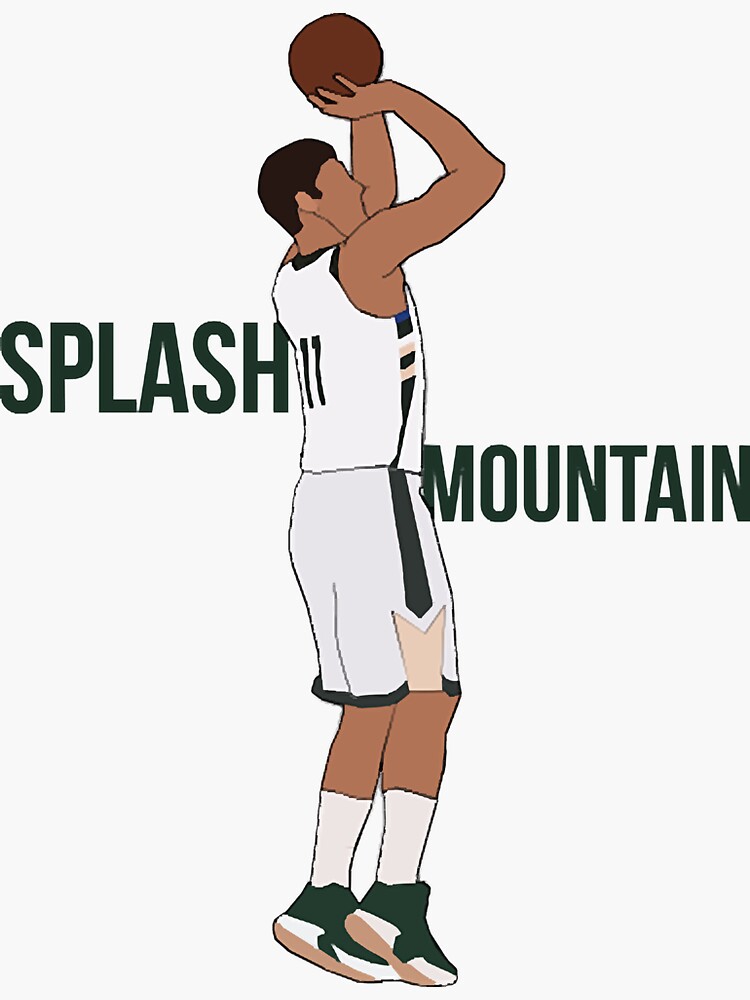 "Brook Lopez 'Splash Mountain' Milwaukee Bucks " Sticker for Sale by