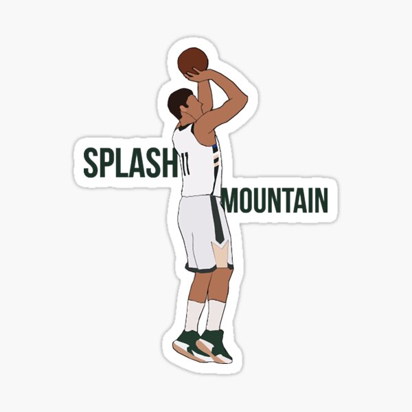 "Brook Lopez 'Splash Mountain' Milwaukee Bucks " Sticker for Sale by