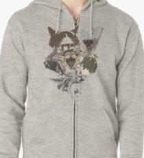 Cat Yawn Zipped Hoodie