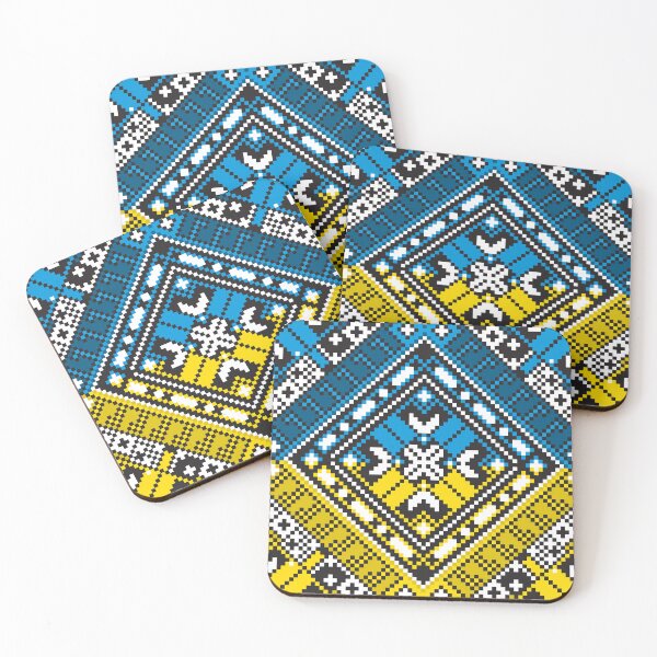 Item preview, Yellow and Blue Ukrainian Ornament, Flag of Ukraine designed and sold by boozkova-vorona.