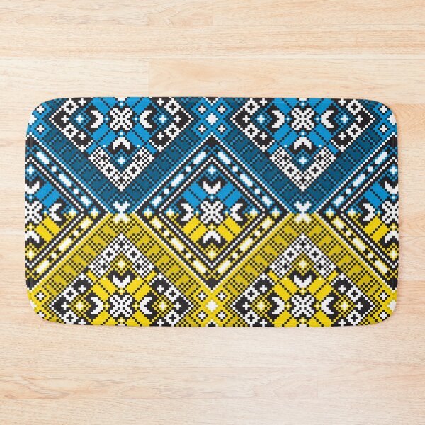 Item preview, Yellow and Blue Ukrainian Ornament, Flag of Ukraine designed and sold by boozkova-vorona.
