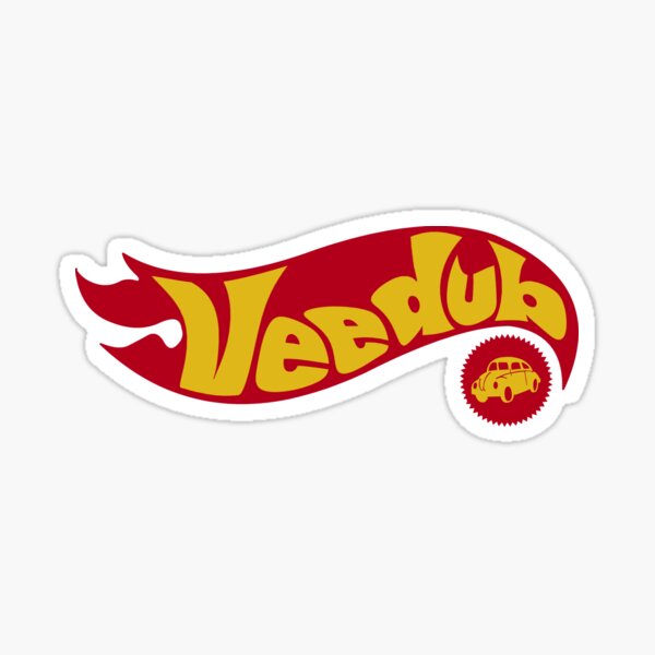 Ruedas calientes VeeDub Pegatina