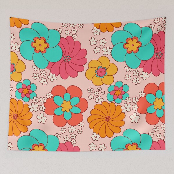 Item preview, Groovy 70s Retro Vintage Floral Pattern  designed and sold by DesertAloha.