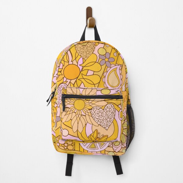 Item preview, Yellow Abstract Flower Power Hippy Hand drawn Art designed and sold by Alondra.