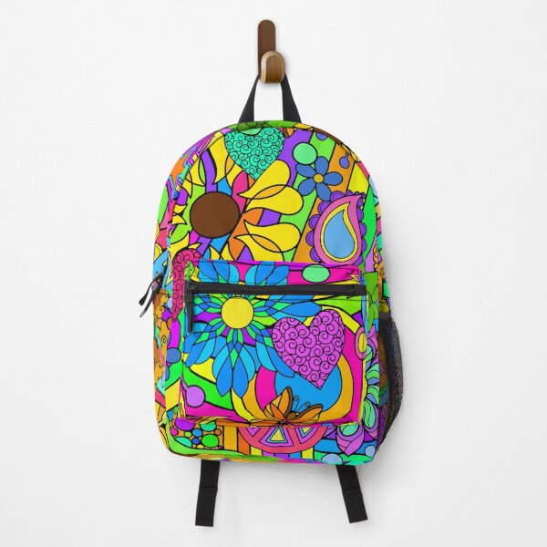 Item preview, Colorful Abstract Flower Power Hippy Hand drawn Art designed and sold by Alondra.