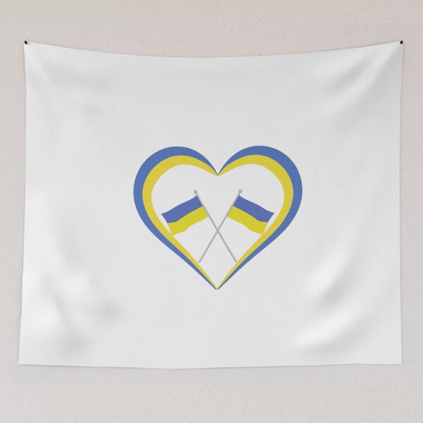 Item preview, Heart shaped Ukraine flag  designed and sold by Sarashelle.