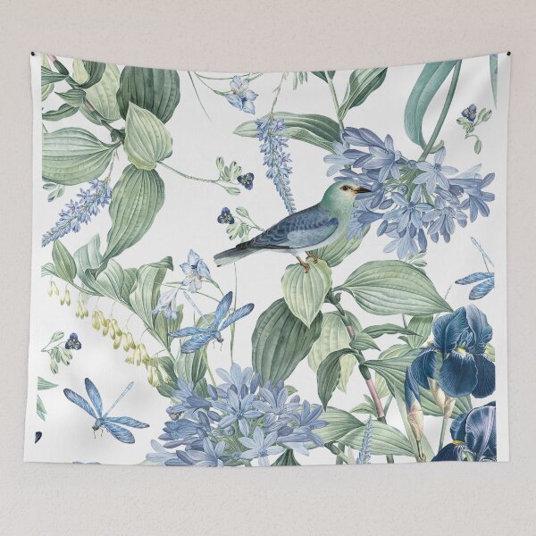 Item preview, Amazonian Exotic Wildlife Floral Garden on White designed and sold by meggydesigns.