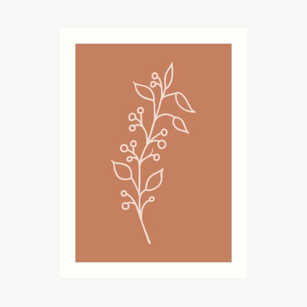 "Plant Wall art, Plant Boho art, Pink art." Art Print for Sale by