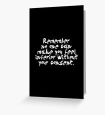 Remember no one can... "Eleanor Roosevelt" Inspirational Quote Greeting Card