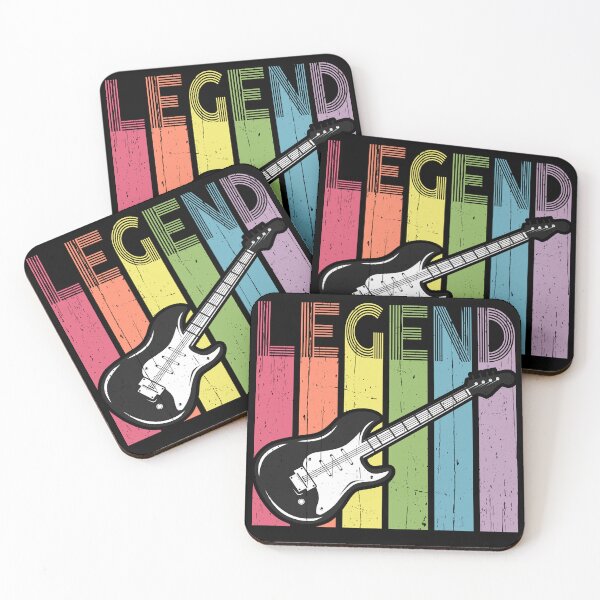 Item preview, Electric Guitar Legend Distressed Typography designed and sold by Happy Puppy Print On Demand.
