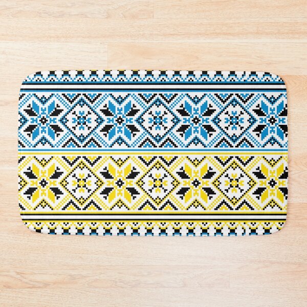 Item preview, Flag of Ukraine, Yellow and Blue Ukrainian Ornament designed and sold by boozkova-vorona.