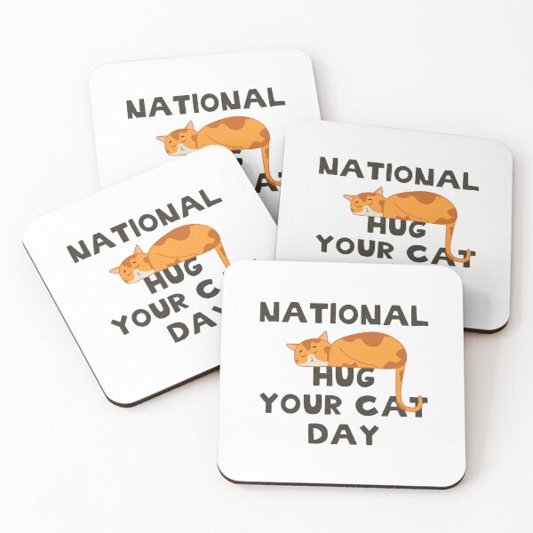 Item preview, Hug Me For Luck, National Hug Your Cat Day designed and sold by Ildar012.