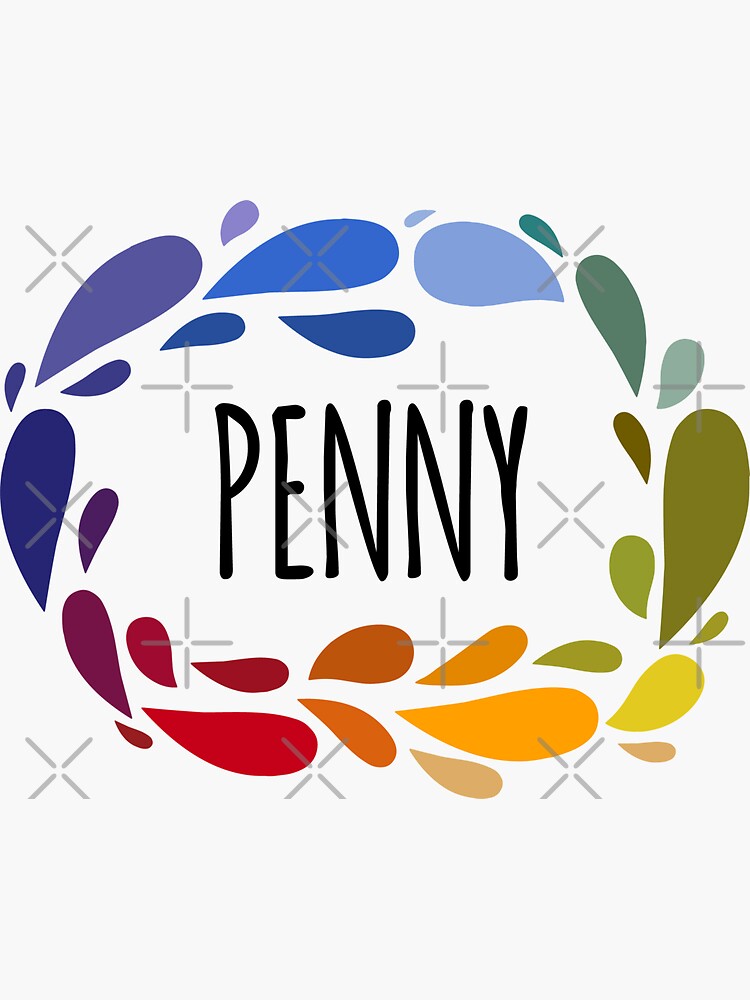 "Penny Name Cute Colorful Gift Named Penny" Sticker by kindxinn Redbubble