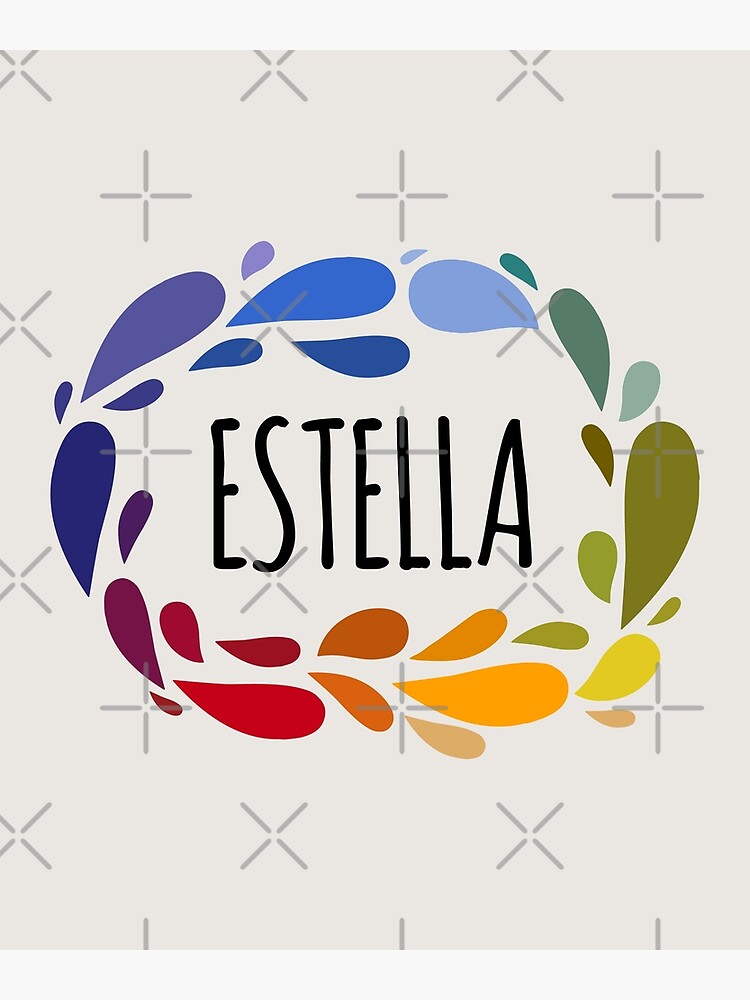 "Estella Name Cute Colorful Gift Named Estella" Poster for Sale by