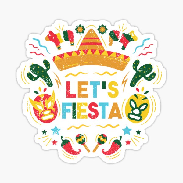 Party Cinco De Mayo Sombrero Cactus Mexican Sticker By Yanyo Redbubble 8383