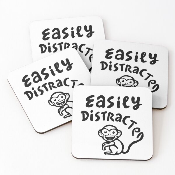 Item preview, Easily distracted (black) designed and sold by pencilpepper.