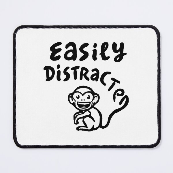 Item preview, Easily distracted (black) designed and sold by pencilpepper.