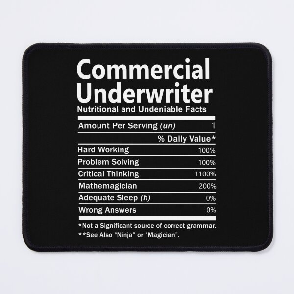 Item preview, Commercial Underwriter  T Shirt - Nutrition Factors Job Gift Item Tee designed and sold by rolandchel.