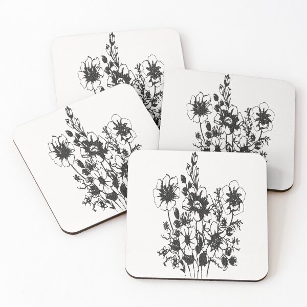 Item preview,  Machine embroidery, Monochrome Botanical Embroidered Design, Aesthetic Floral Design, Stitch crafting, unique embroidered art designed and sold by RudolphBarnard.