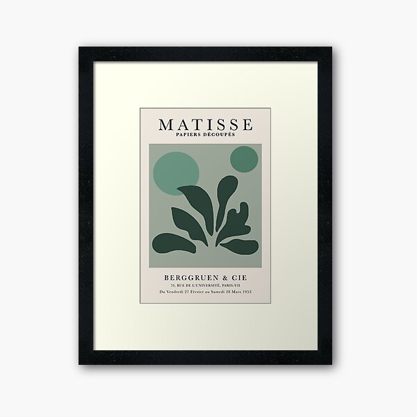 Item preview, Henri Matisse flowers, Papier Decoupes Art pastel green color block, Matisse Cutout's Wall Art, Matisse wall art designed and sold by re-make-.