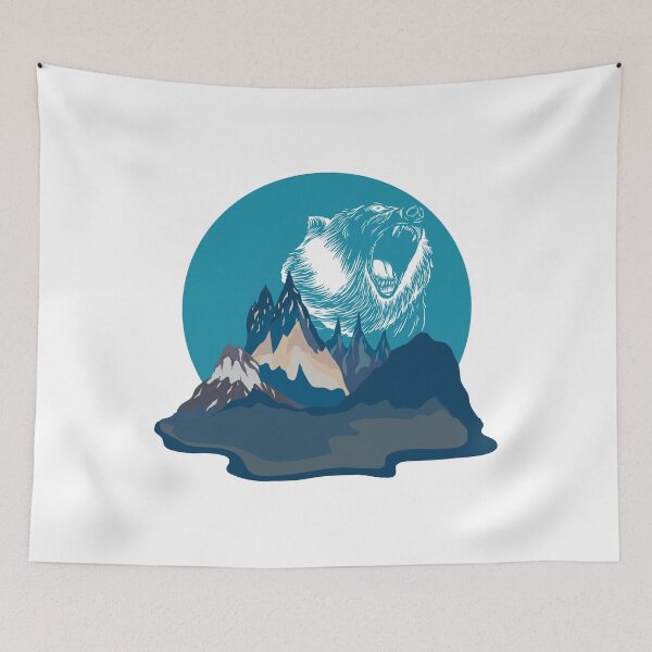 Item preview, Bear Roaring in Blue Mountain designed and sold by mschubbybunny.