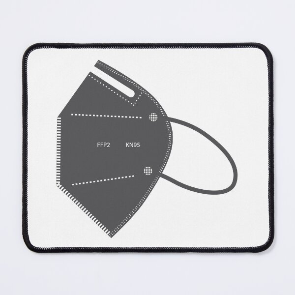 Item preview, Medical mask, ffp2 kn95 disposable face mask, doctor mask from the left side. Face mask with safety requirements, product imprint FFP2 KN95 respiratory protection mask designed and sold by Marcin Adrian.