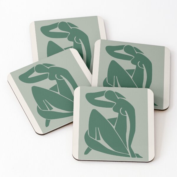 Item preview, Henri Matisse Nude, Papier Decoupes Art pastel green color block, Matisse Cutout's Wall Art designed and sold by re-make-.