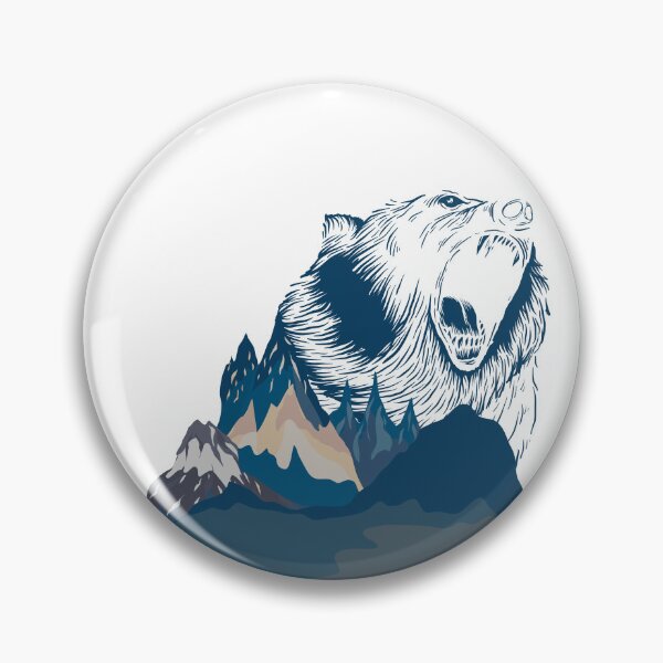 Item preview, Bear Roaring in Blue Mountain designed and sold by mschubbybunny.