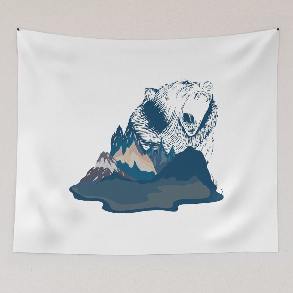 Item preview, Bear Roaring in Blue Mountain designed and sold by mschubbybunny.