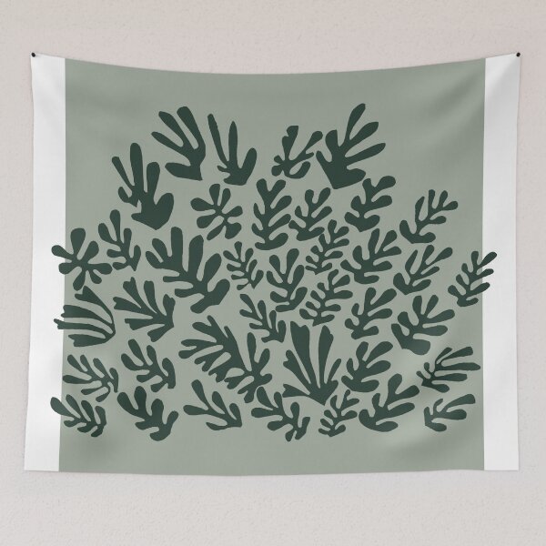 Item preview, Henri Matisse Flower, Papier Decoupes Art pastel green color block, Matisse Cutout's, Matisse inspired sheaf designed and sold by re-make-.