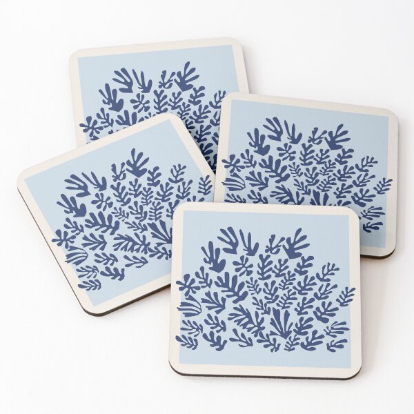 Artikelvorschau, Henri Matisse Flower, Papier Decoupes Art pastel blue color block, Matisse Cutout's, Matisse inspired sheaf entworfen und verkauft von re-make-.
