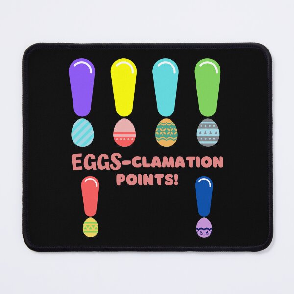 Item preview, Eggs-clamation Points! - twin of Exclamation Points (Set of 6, black BG) | Happy Easter | Funny Easter designed and sold by CosmicStory.