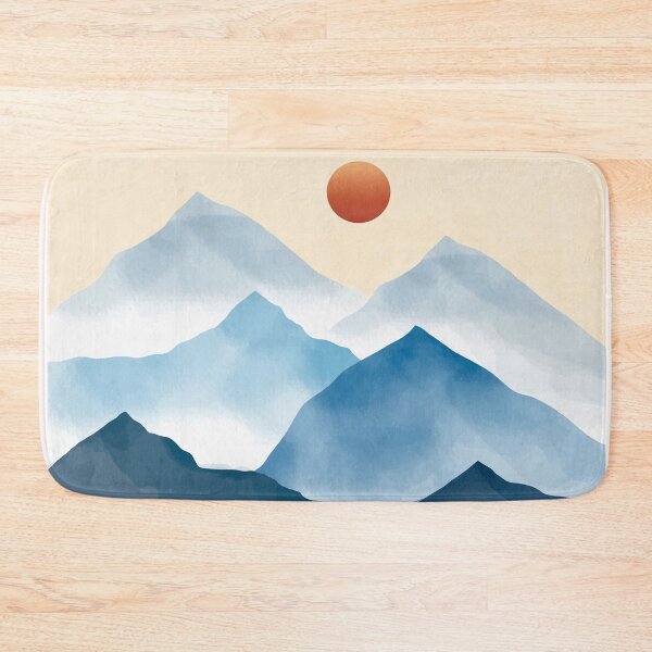 Artikelvorschau, Abstraktes Aquarell Blue Mountain Art Pattern entworfen und verkauft von virillanissa.