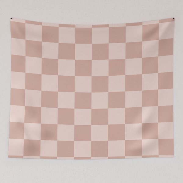 Item preview, blush pink checkered pattern, blush pink chequered designed and sold by Latte Design.