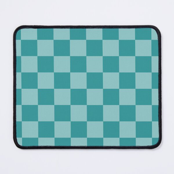 Item preview, teal checkered pattern, turquoise chequered designed and sold by Latte Design.
