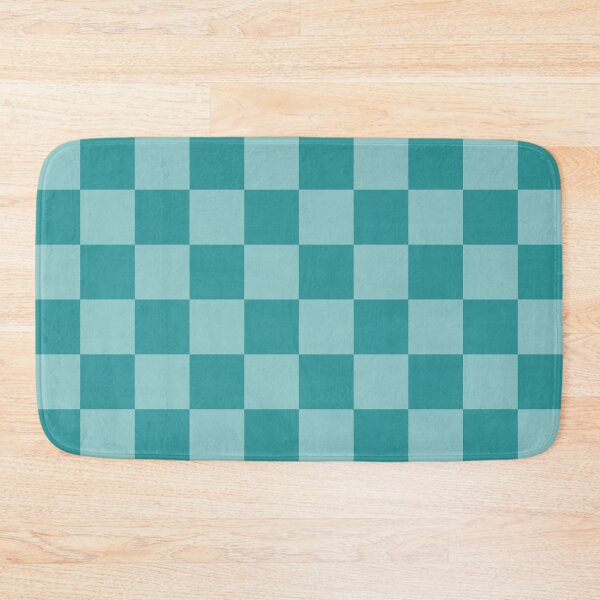 Item preview, teal checkered pattern, turquoise chequered designed and sold by Latte Design.